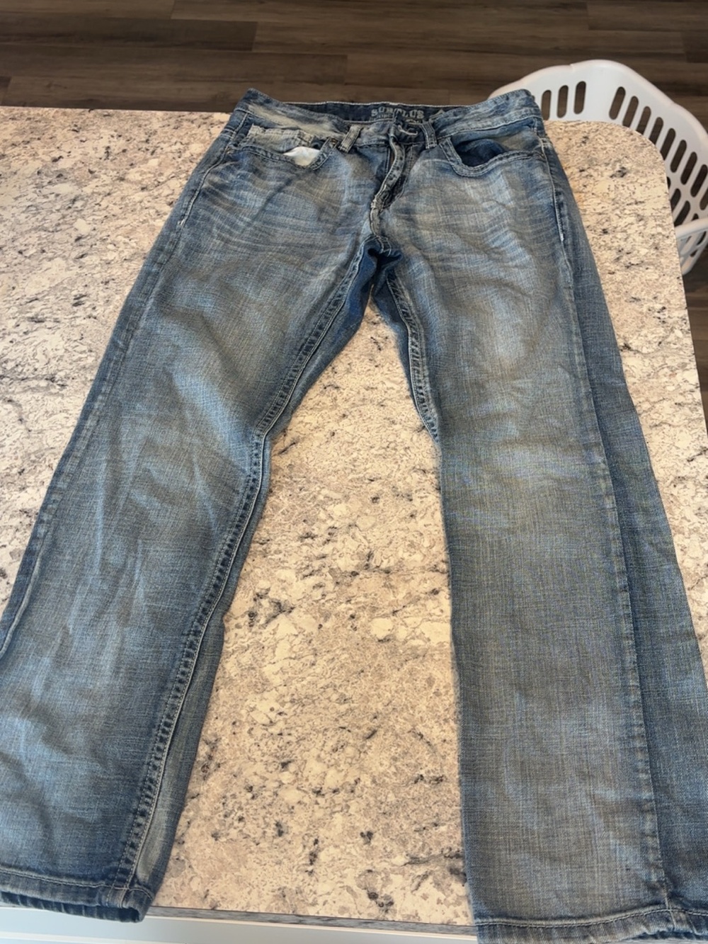 Men's Light Blue Washed Jeans
